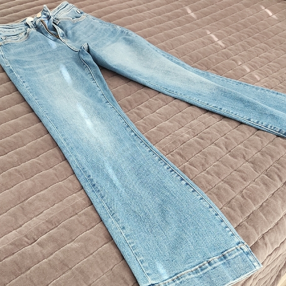 VERVET BY FLYING MONKEY Denim - VERVET BY FLYING MONKEY Light Blue Flare Jeans